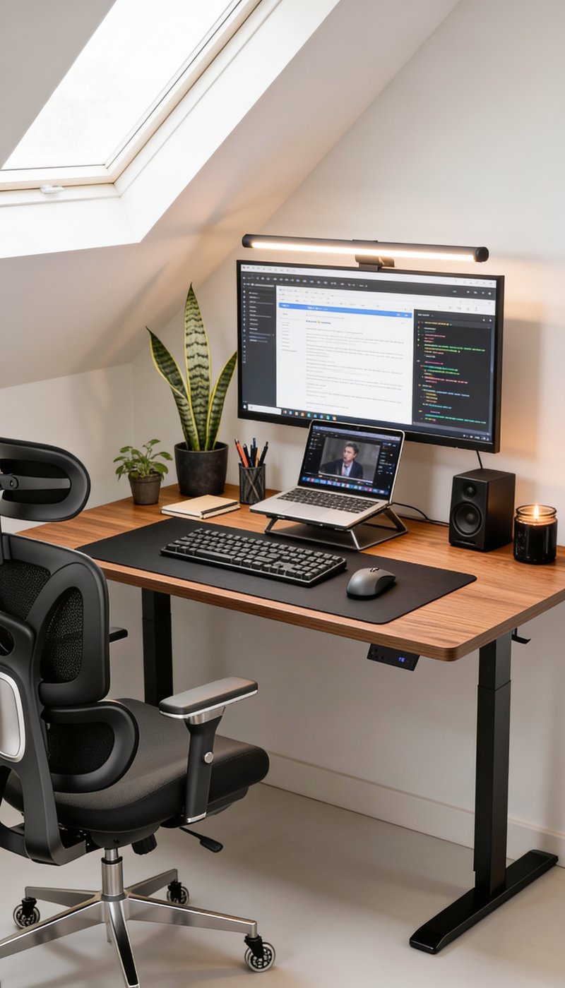Ergonomisch eingerichteter Arbeitsplatz von CLOUVOU